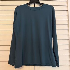 ✨Women's Teal Long Sleeve Shirt Extra Large/XL Thick~Wear Alone or Layered LNWOT